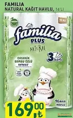 FAMİLİA NATURAL KAĞIT HAVLU 16'LI fiyat ve kampanya bilgisi